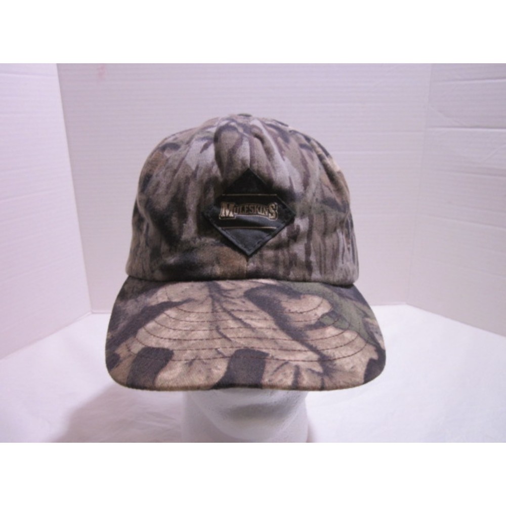 Muleskins Camper Hat Trapper Fleece Lined Vintage Mens Camo Canvas Size Large